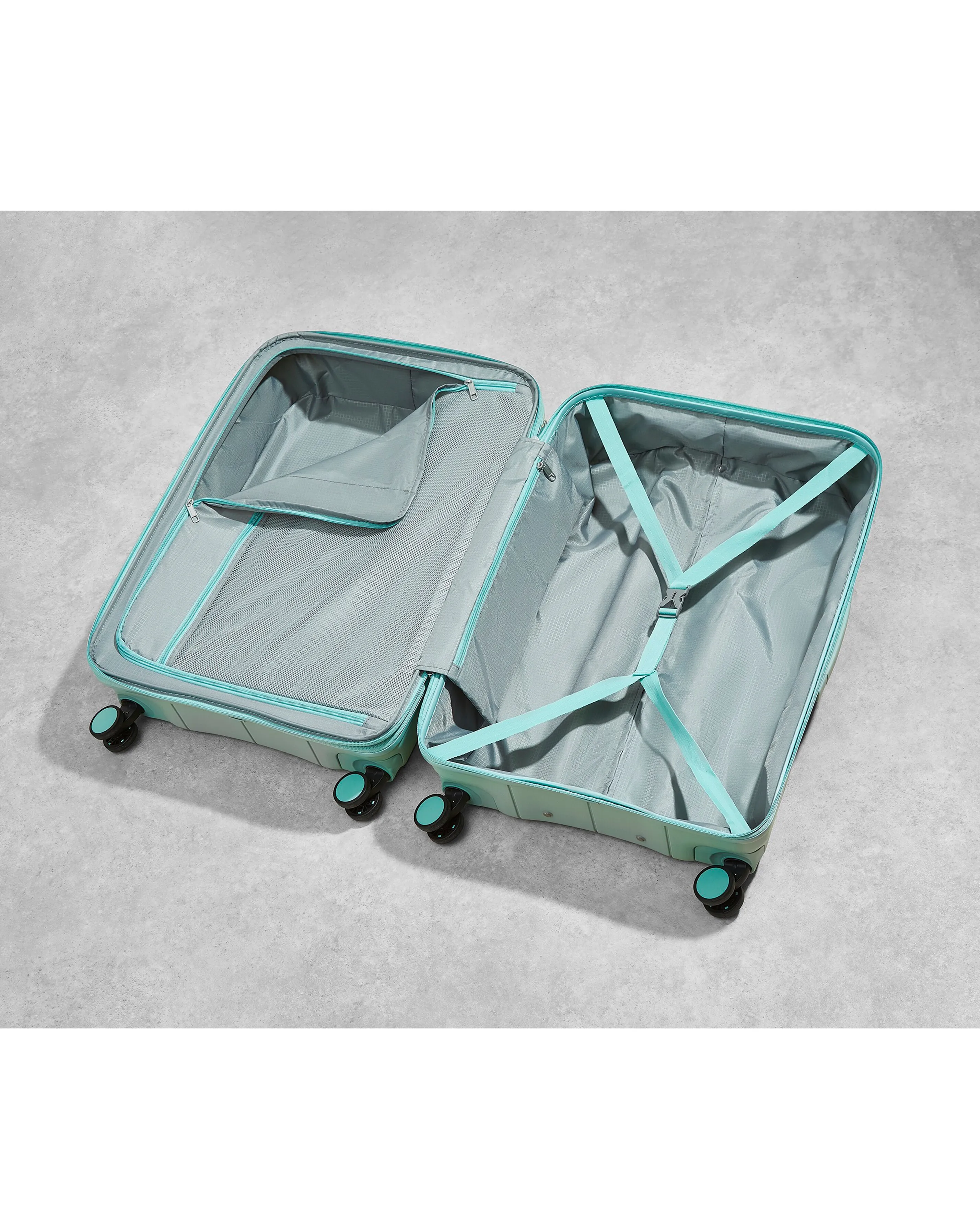 Rock Pixel Pastel Green Luggage 3pc set | Simply Be