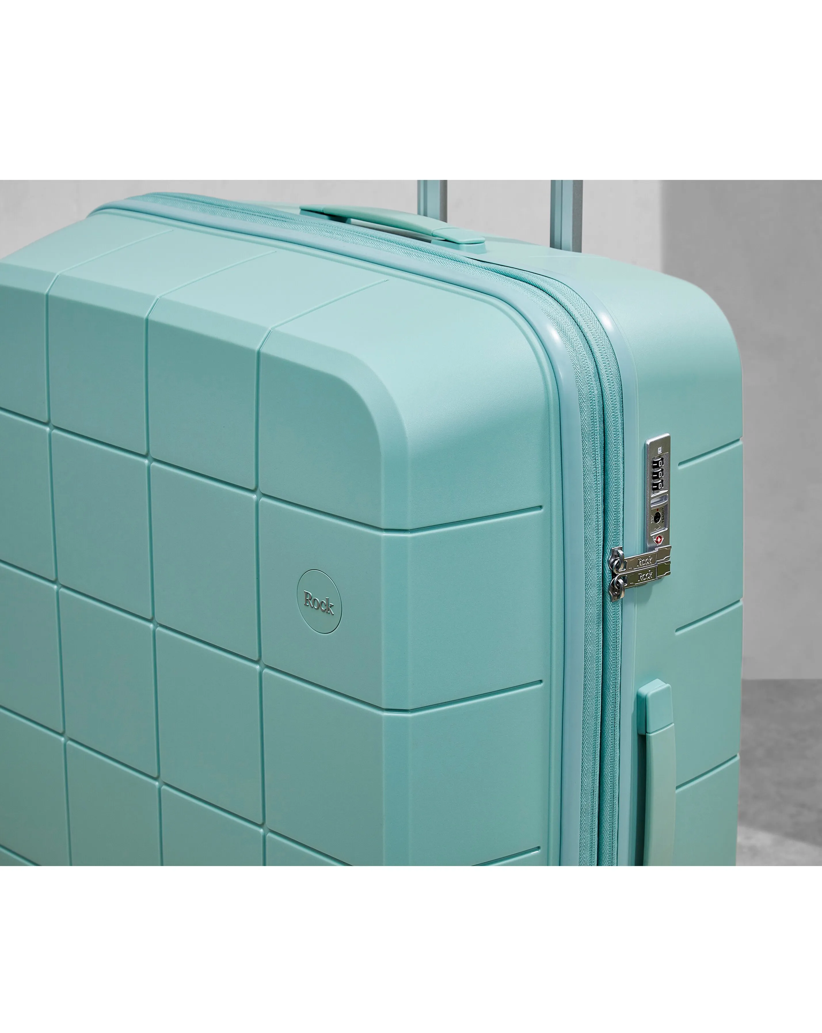 Rock Pixel Pastel Green Luggage 3pc set | Simply Be