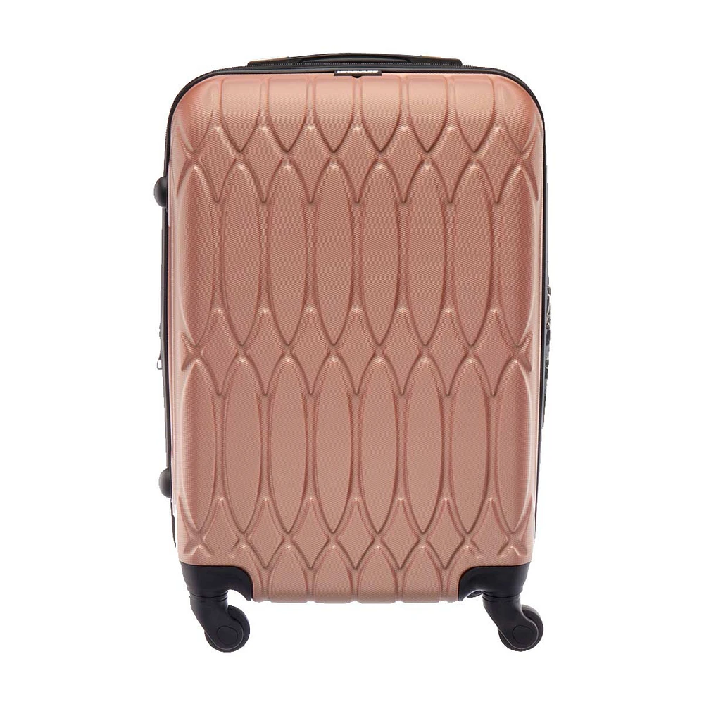 Rolling Luggage, 20 in, Rose Gold