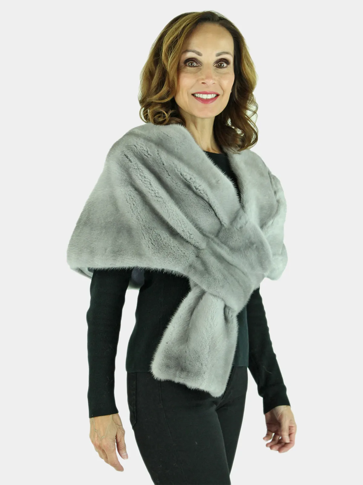 Sapphire Mink Fur Stole (Women's OSFA) | Day Furs