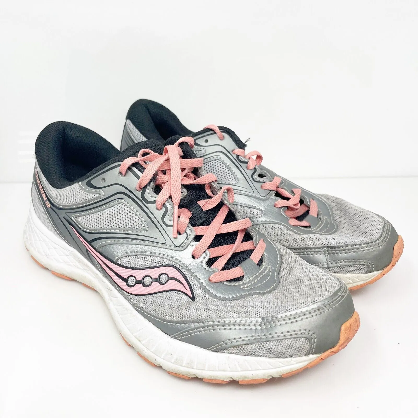 Saucony Womens Cohesion 12 S10471-3 Gray Running Shoes Sneakers Size 9