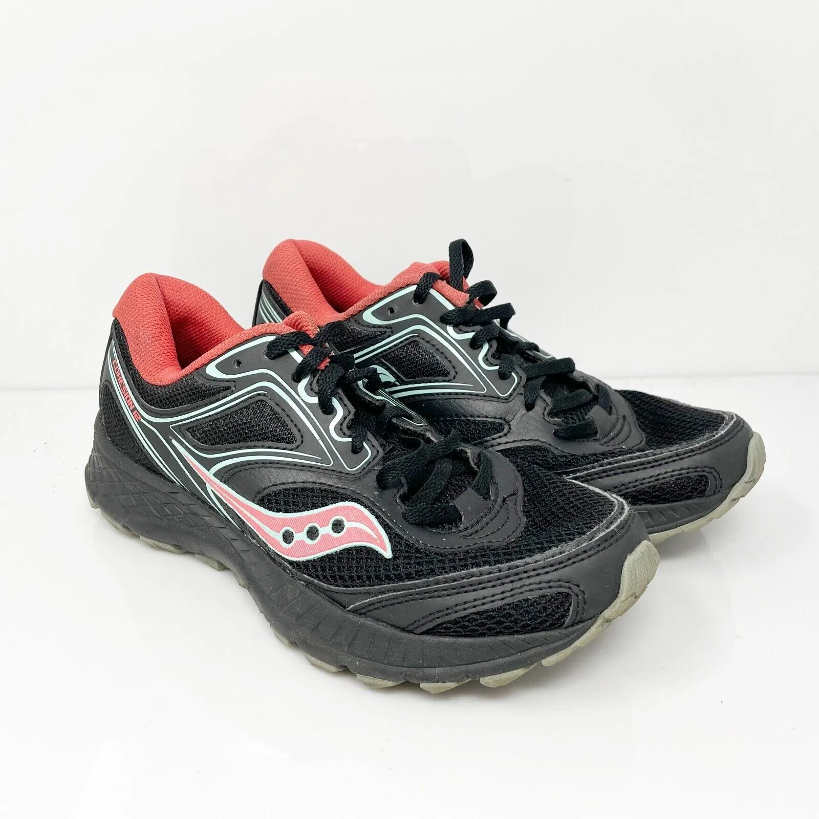 Saucony Womens Cohesion 12 S10475-5 Black Running Shoes Sneakers Size 6.5