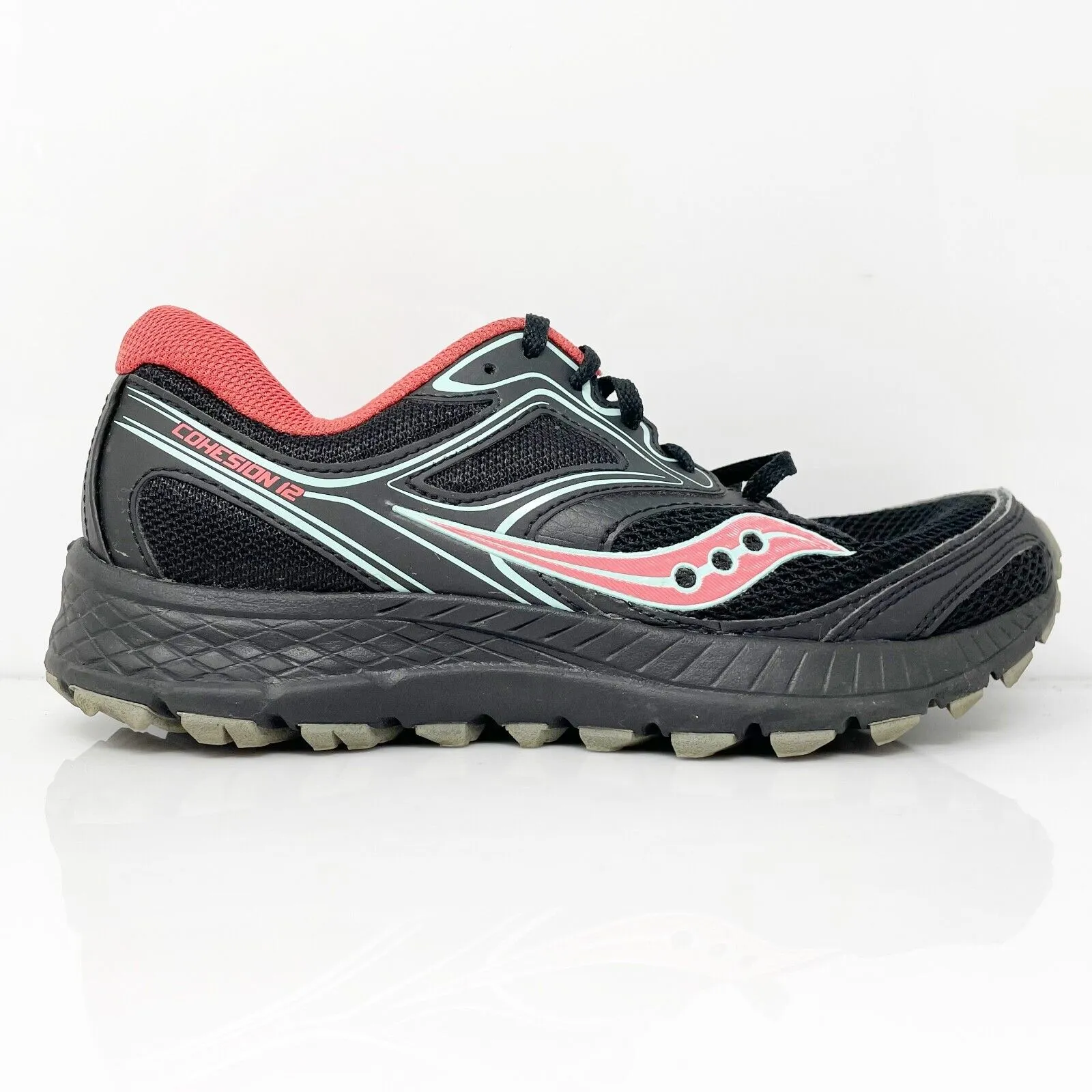 Saucony Womens Cohesion 12 S10475-5 Black Running Shoes Sneakers Size 6.5