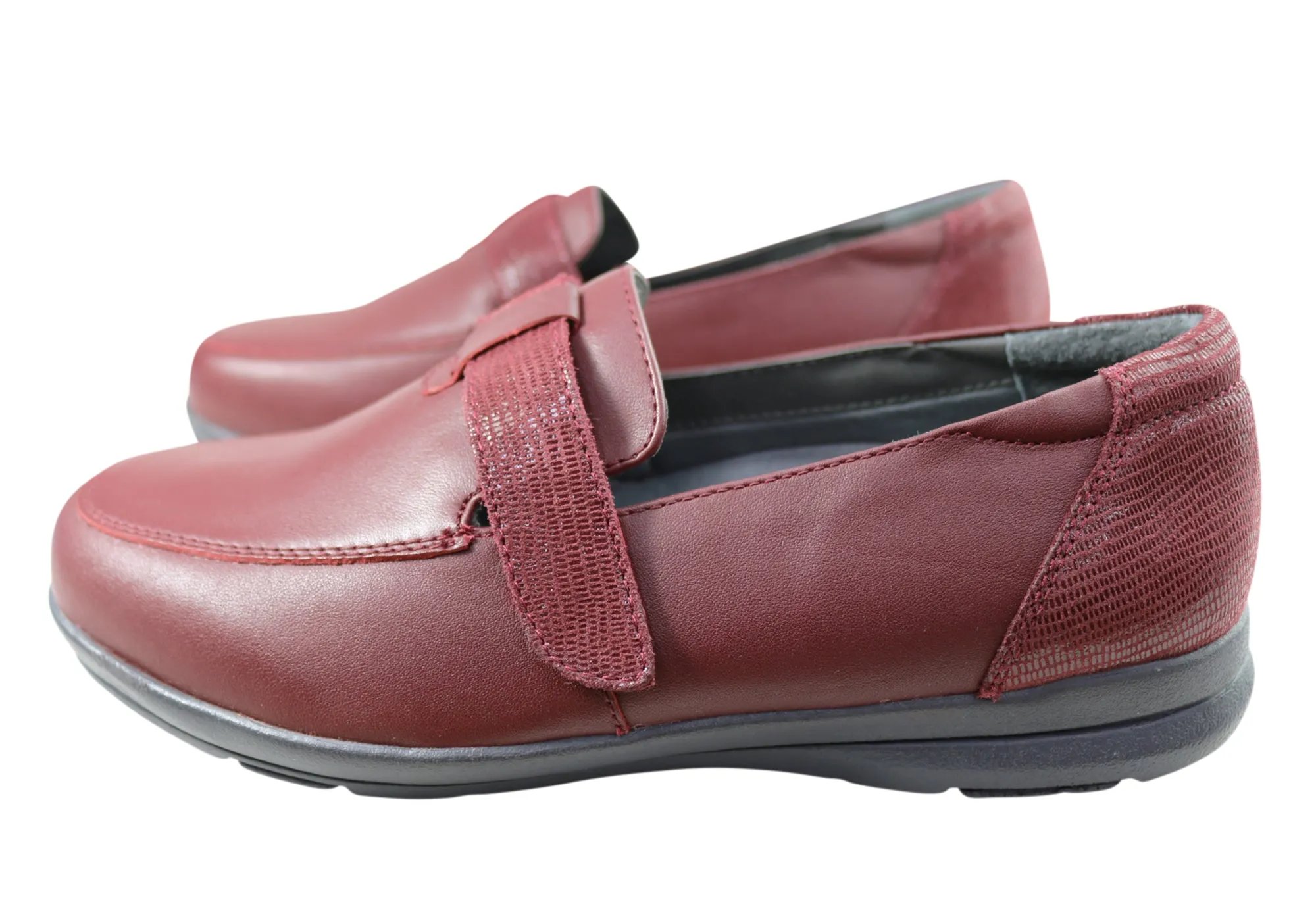 Scholl Orthaheel Virgo Womens Supportive Leather Comfort Loafers Shoes