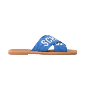 Schutz Women's Citric Blue Flat Sandal