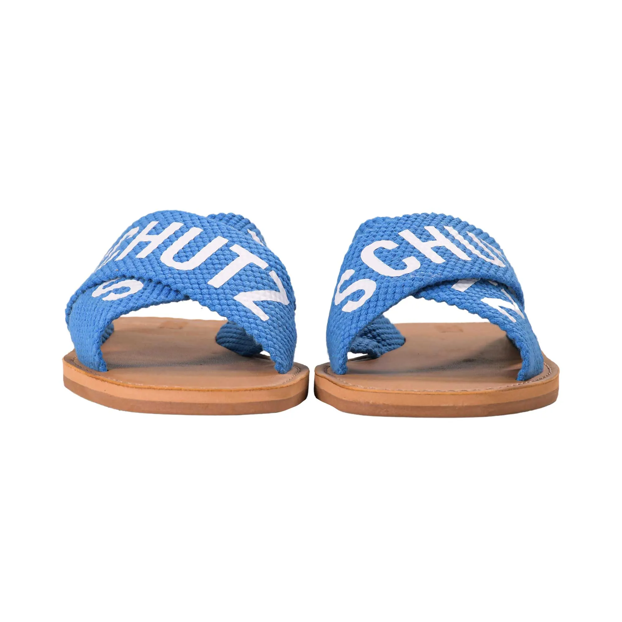 Schutz Women's Citric Blue Flat Sandal