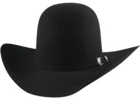 Serratelli 8X Open Norteo Felt Cowboy Hat - Black / Platinum