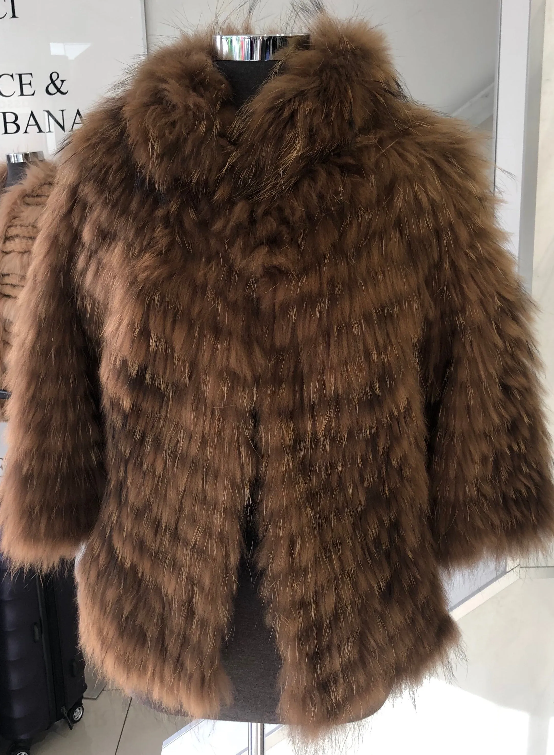 Shine and Dance Shine and Dance Racoon Fur Jacket BCA89942