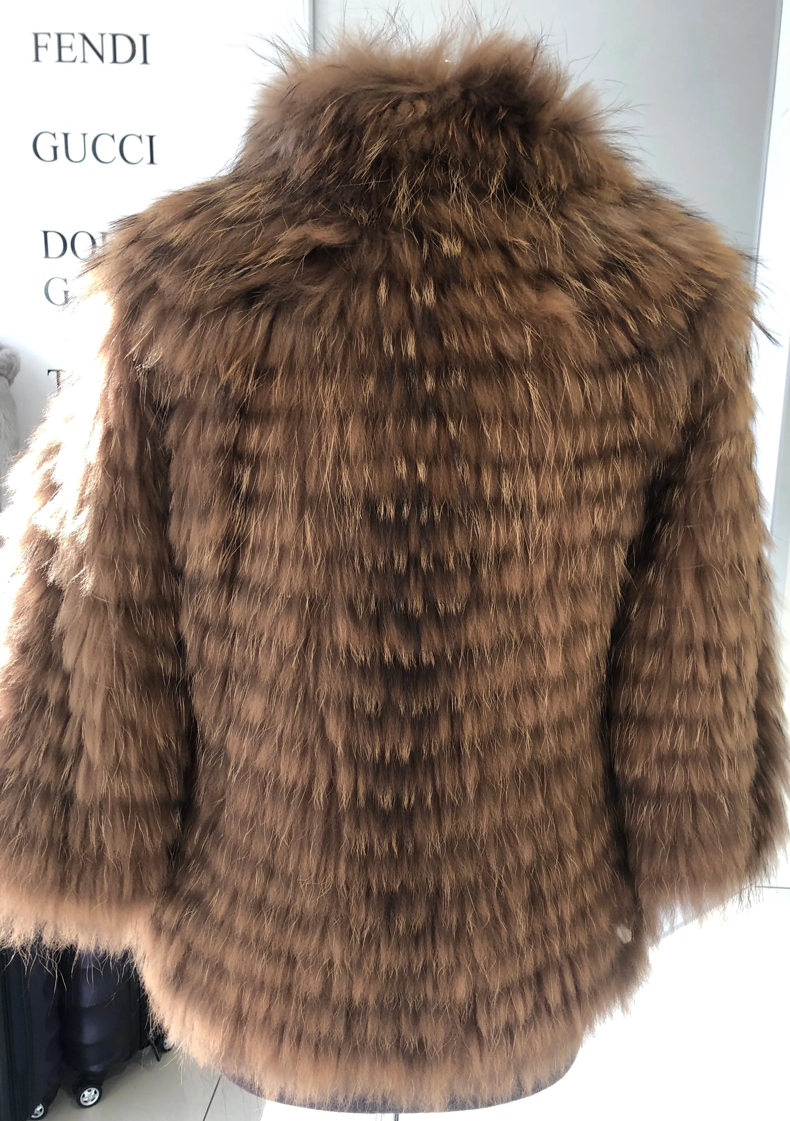 Shine and Dance Shine and Dance Racoon Fur Jacket BCA89942