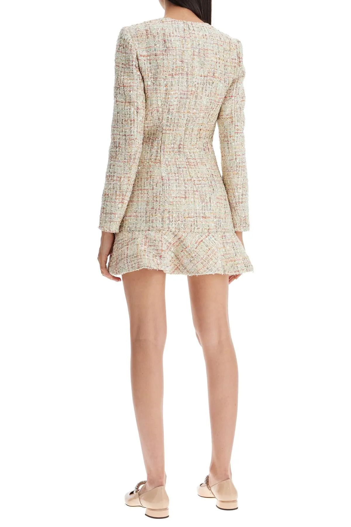 SHORT MULTICOLOR TWEED DRESS