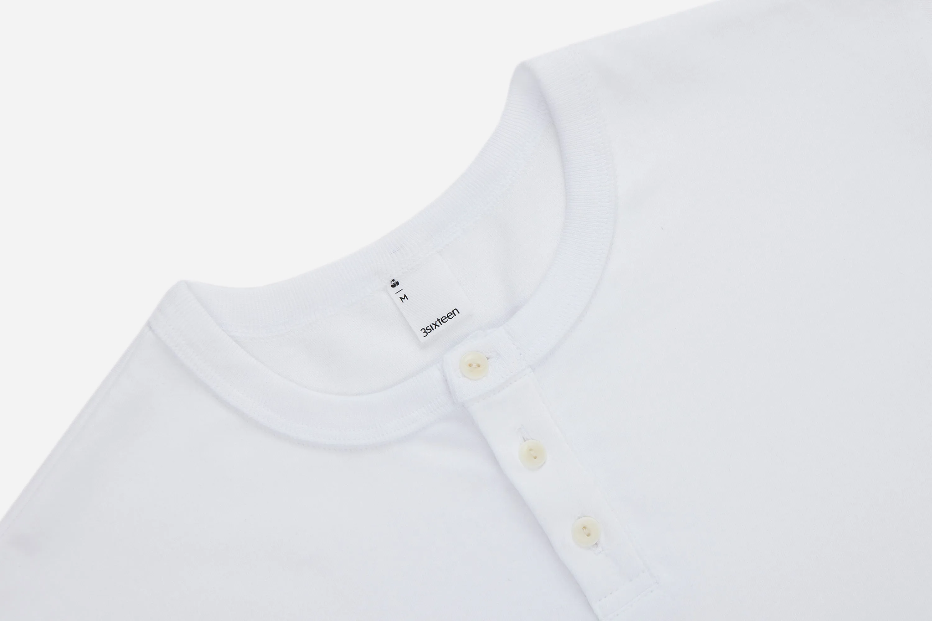 Short Sleeve Henley ~ White