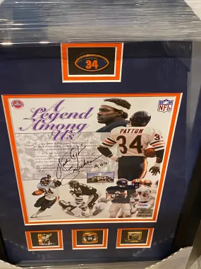 Signed Walter Payton Frame