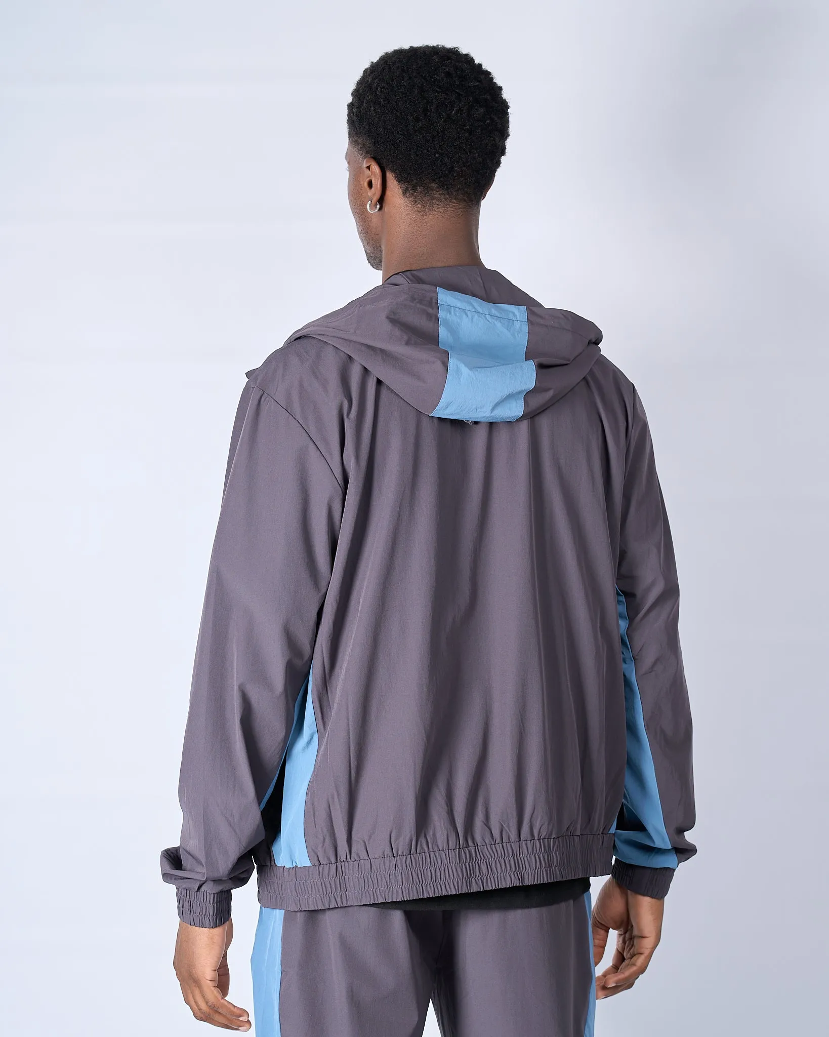 Slate Flint Contrast Badge Windbreaker