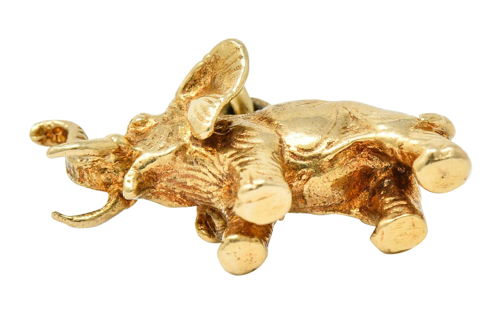 Sloan & Co. Retro 14 Karat Gold Elephant Charm