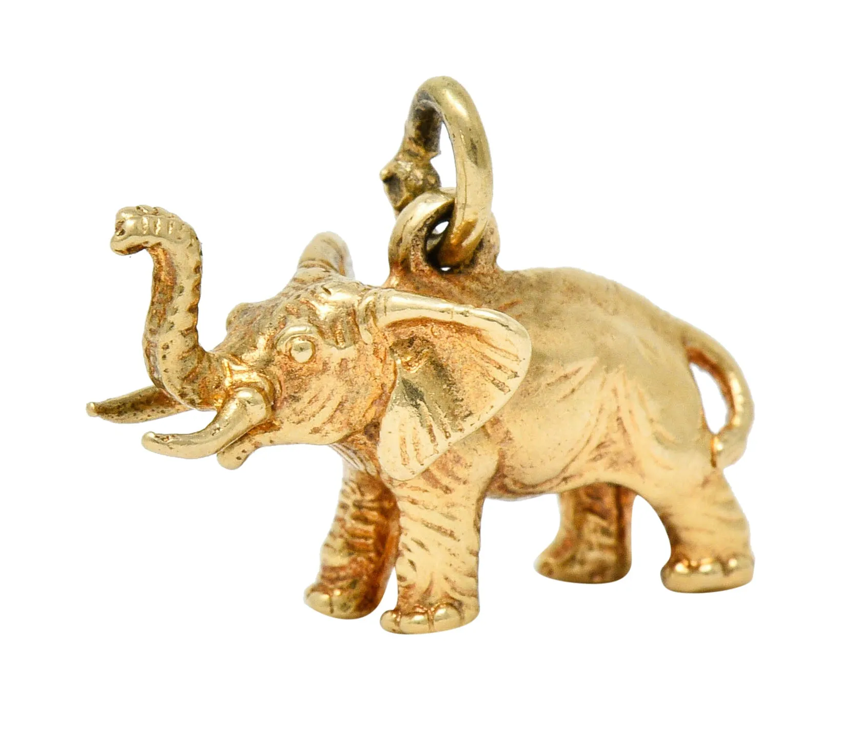 Sloan & Co. Retro 14 Karat Gold Elephant Charm