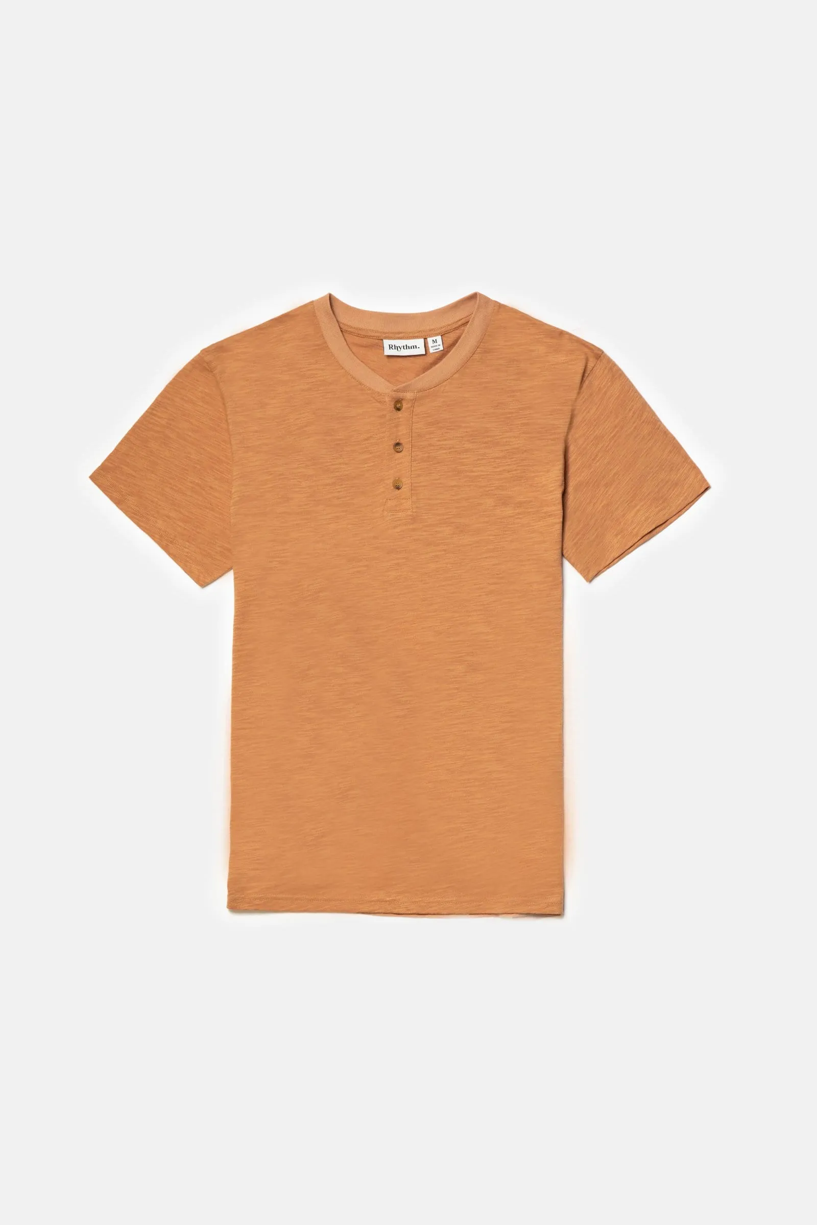 Slub Ss Henley Nutmeg