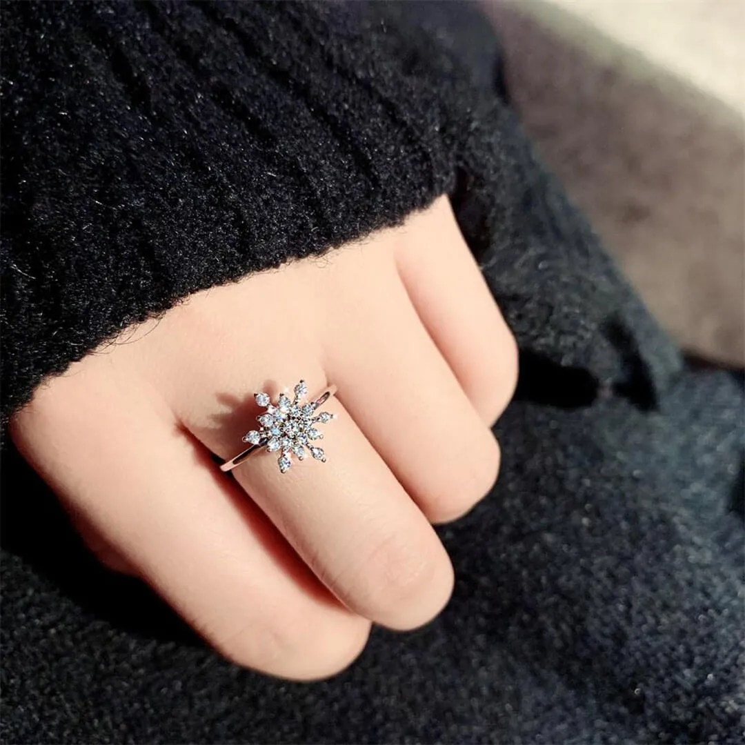 Snowflake Rotate Dancing Ring