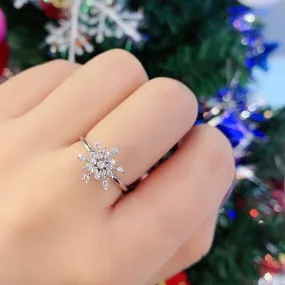 Snowflake Rotate Dancing Ring