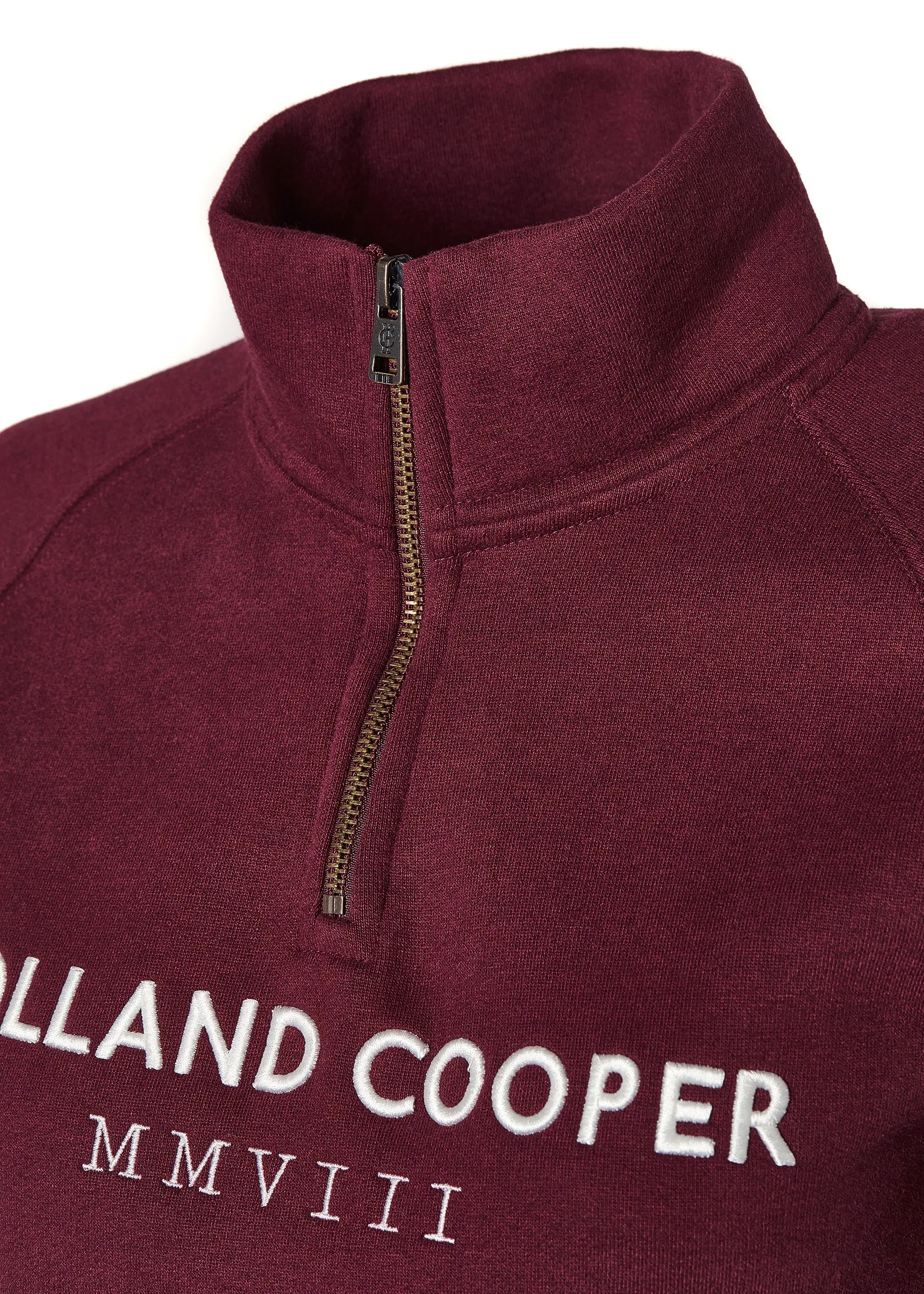 Sporting Heritage Zip Henley (Merlot)