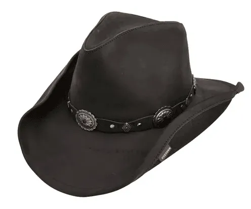 Stetson Roxbury Black Shapeable Leather Cowboy Hat TRROXB-8434