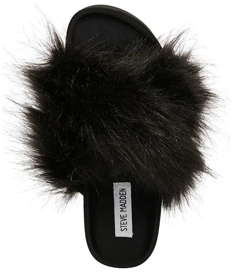 Steve Madden Women's Amari Faux Fur Slipper