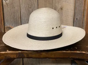 SunBody Open Crown 5 Brim Natural Palm Leaf Straw Cowboy Hat