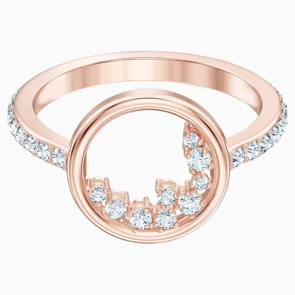 Swarovski North Motif Ring White Rose-Gold Tone