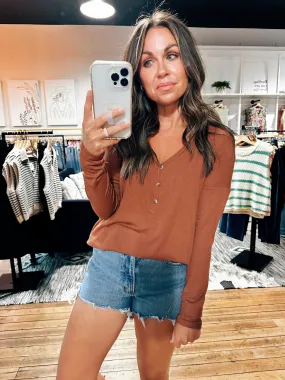 Tami Toffee Henley Top