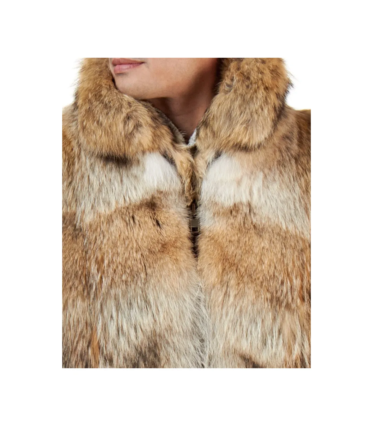 The Ethan Coyote Fur Vest for Men: FurHatWorld.com