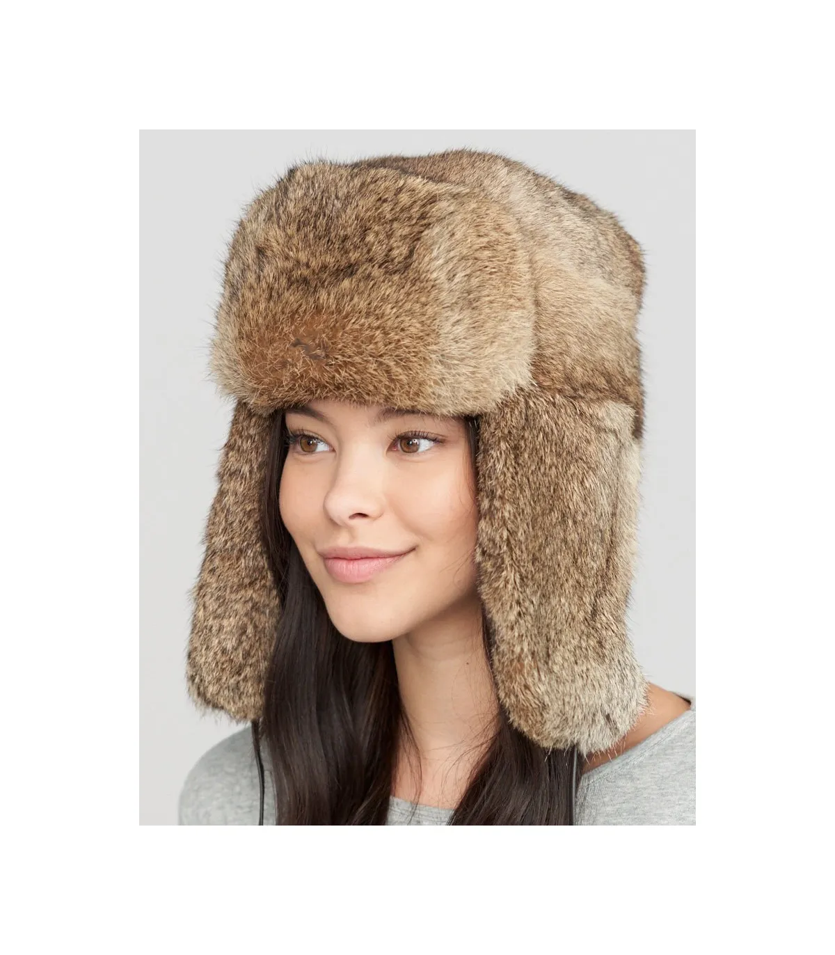 The Moscow Full Fur Rabbit Ladies Russian Hat in Brown: FurHatWorld.com