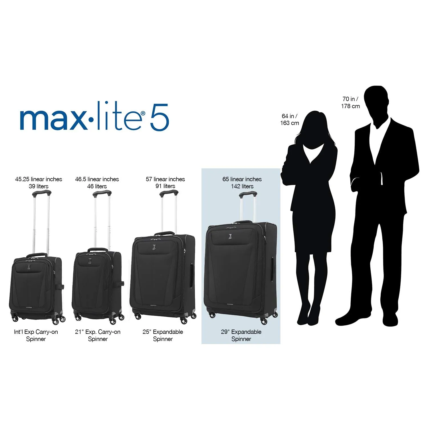 Travelpro Maxlite 5 Checked-Large 29-Inch Spinner Softside Luggage