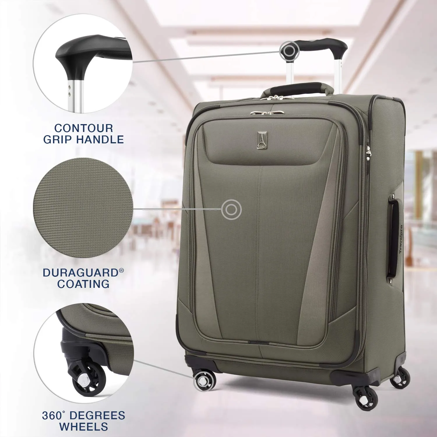 Travelpro Maxlite 5 Checked-Medium 25-Inch Spinner Softside Luggage