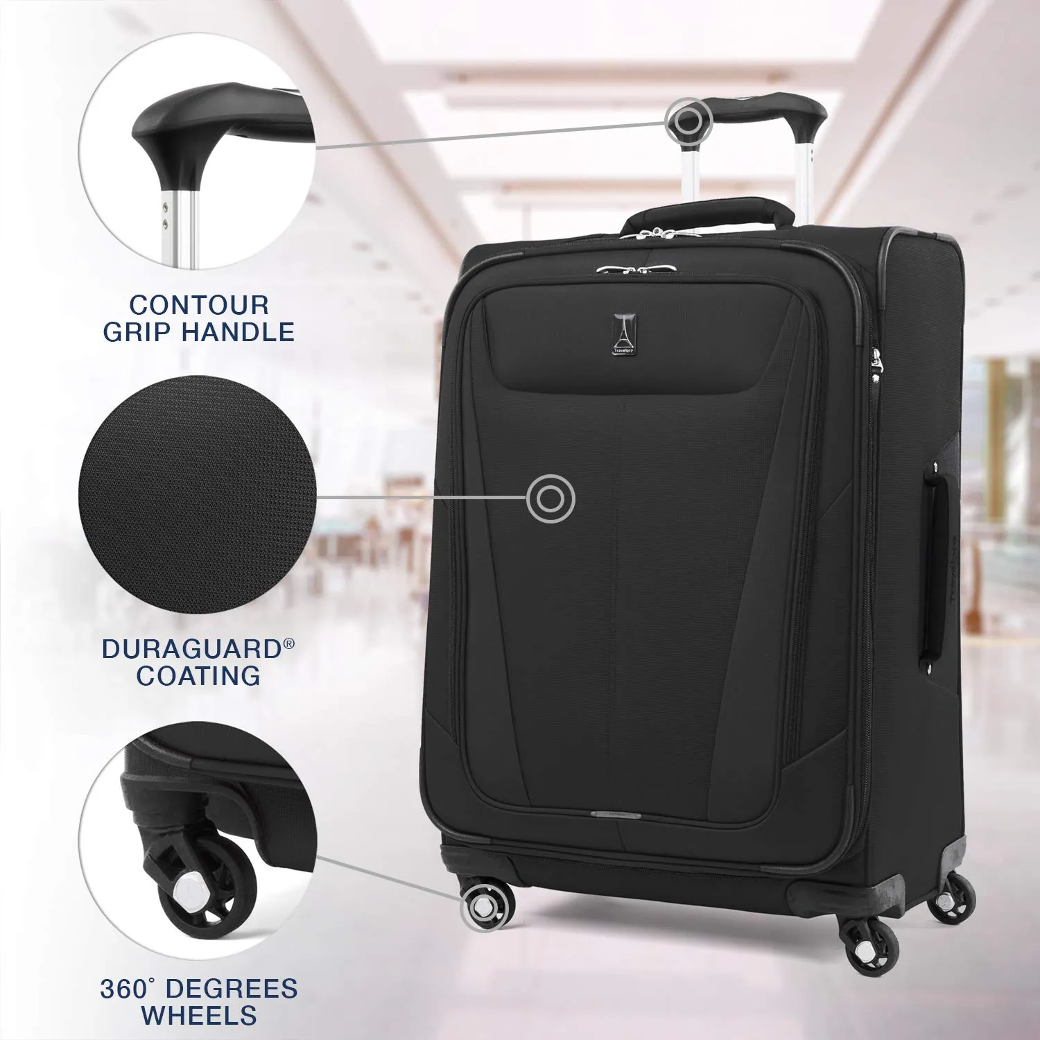 Travelpro Maxlite 5 Checked-Medium 25-Inch Spinner Softside Luggage