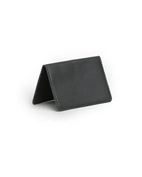 Trunk Saffiano Leather Bifold Cardholder: Charcoal