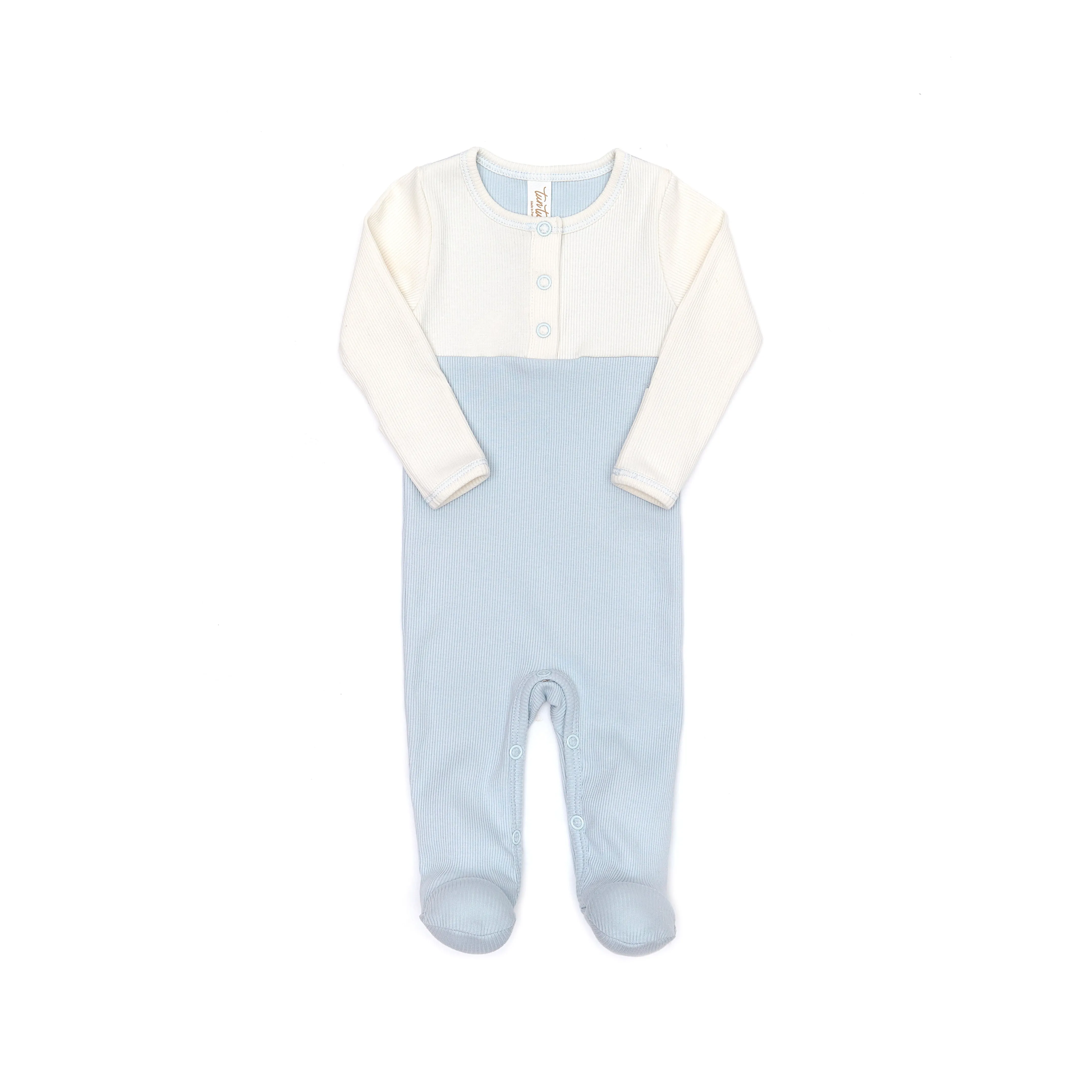 Tun Tun Baby Ribbed Henley Footie