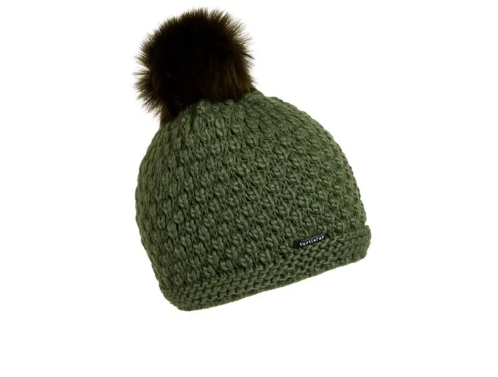 Turtle Fur Snowfall Faux Fur Pom Beanie