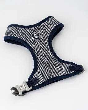 Tweed Dog Harness - Navy Herringbone