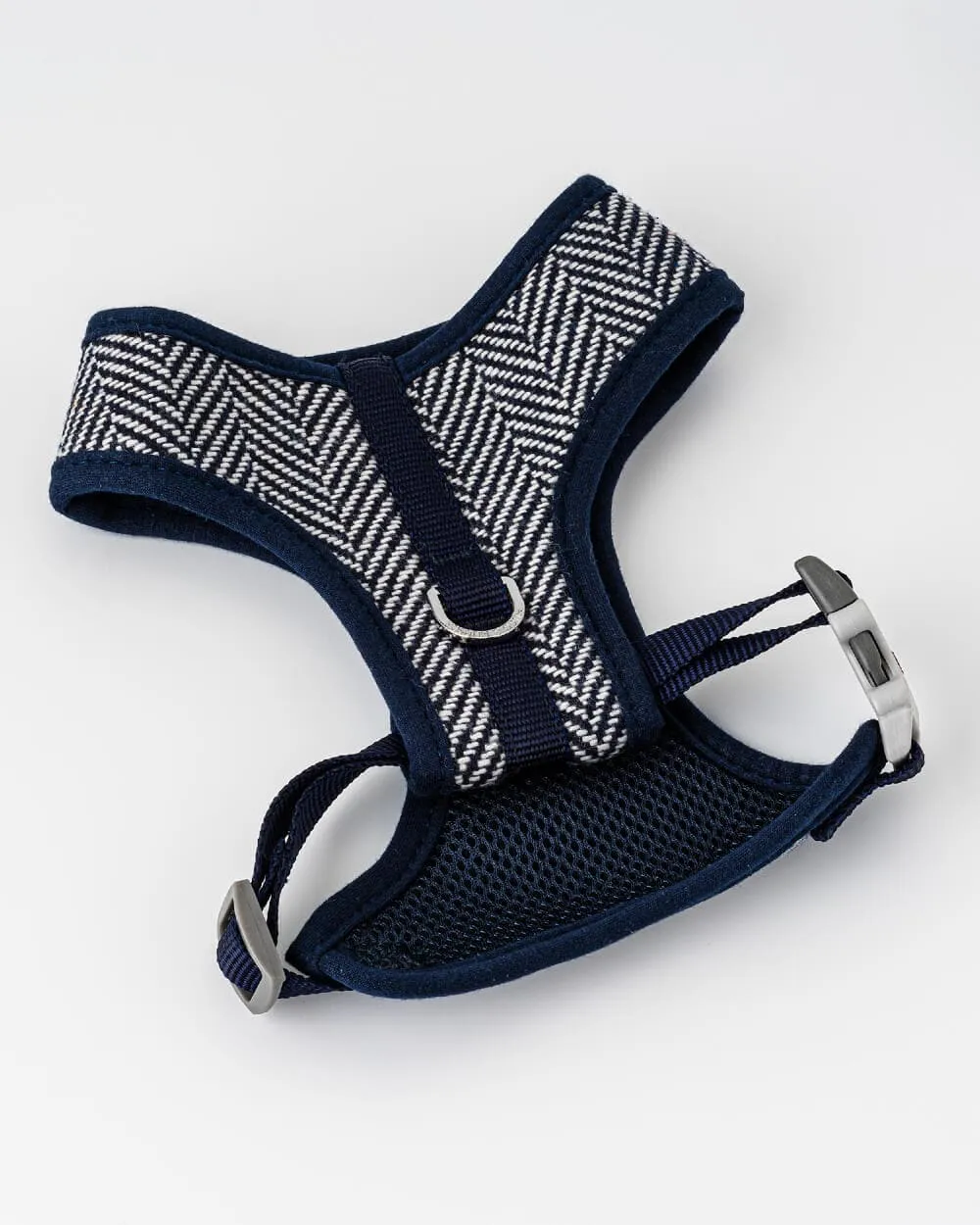 Tweed Dog Harness - Navy Herringbone