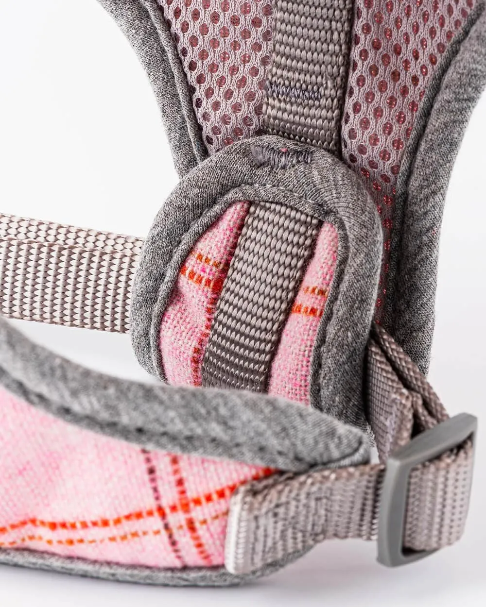 Tweed Dog Harness - Pink Checked