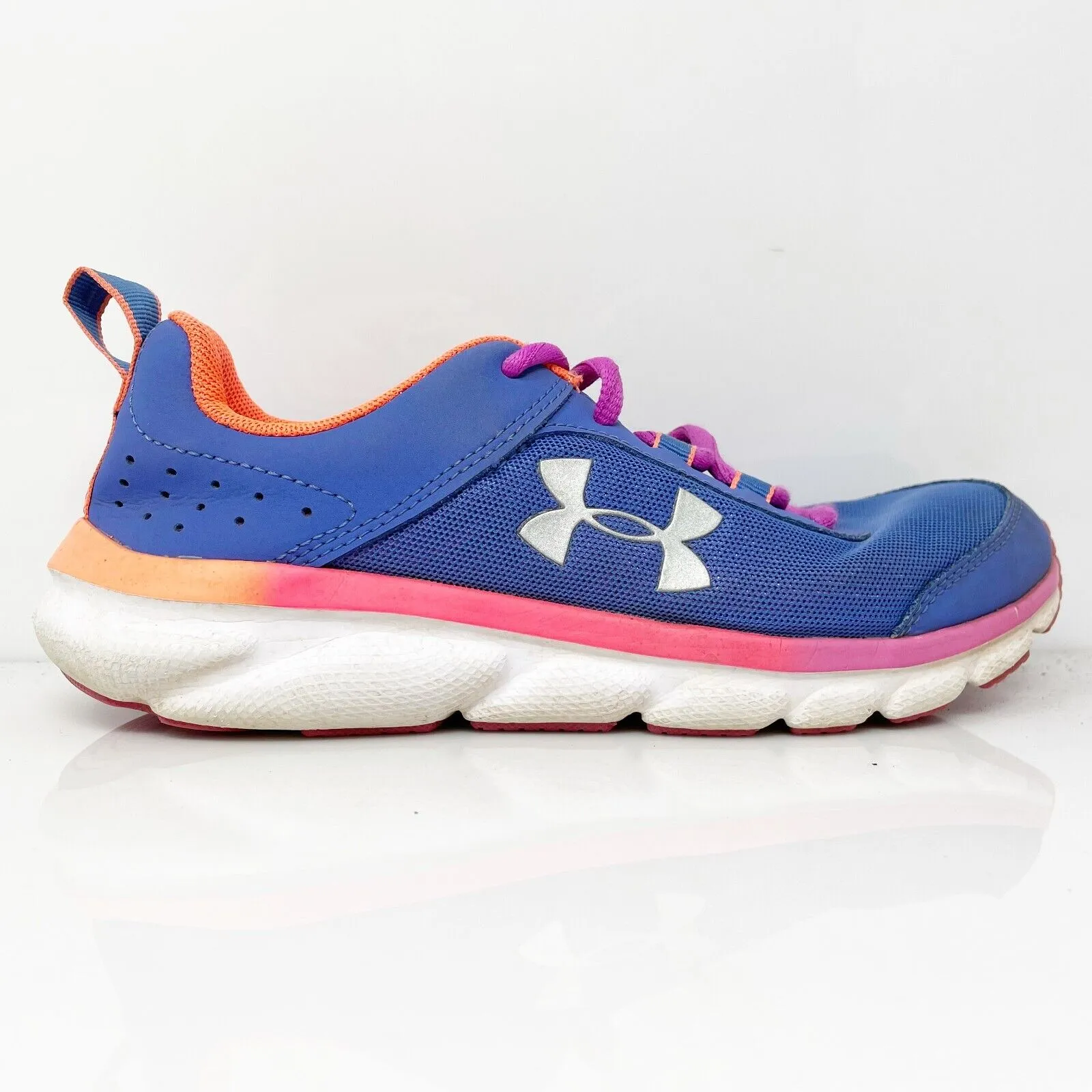 Under Armour Girls Assert 8 3022100-402 Blue Running Shoes Sneakers Size 5Y