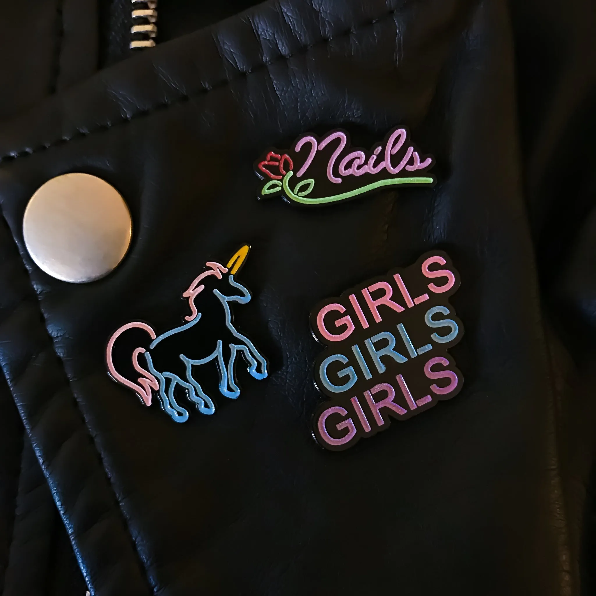 Unicorn Neon Sign Pin