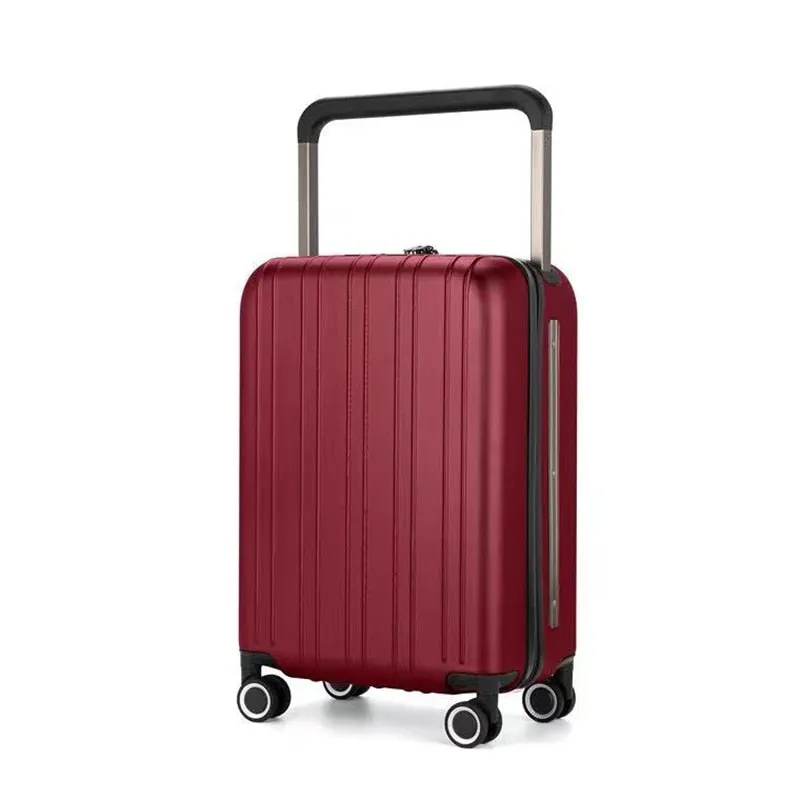 Unisex 20 and 24 Inch Zipper Luggage Trolley Wheel Travel Suitcase