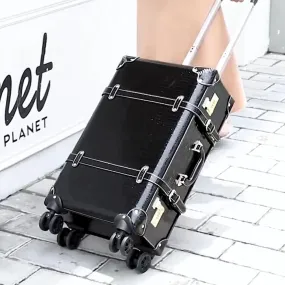 Unisex 22 24 26 Inch Spinner Double Wheels Rolling Luggage Suitcase