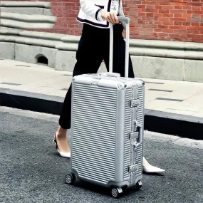 Unisex Spinner Wheel Aluminium Frame Travel Luggage Trolley Suitcase