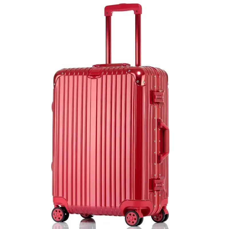 Unisex Spinner Wheel Aluminium Frame Travel Luggage Trolley Suitcase