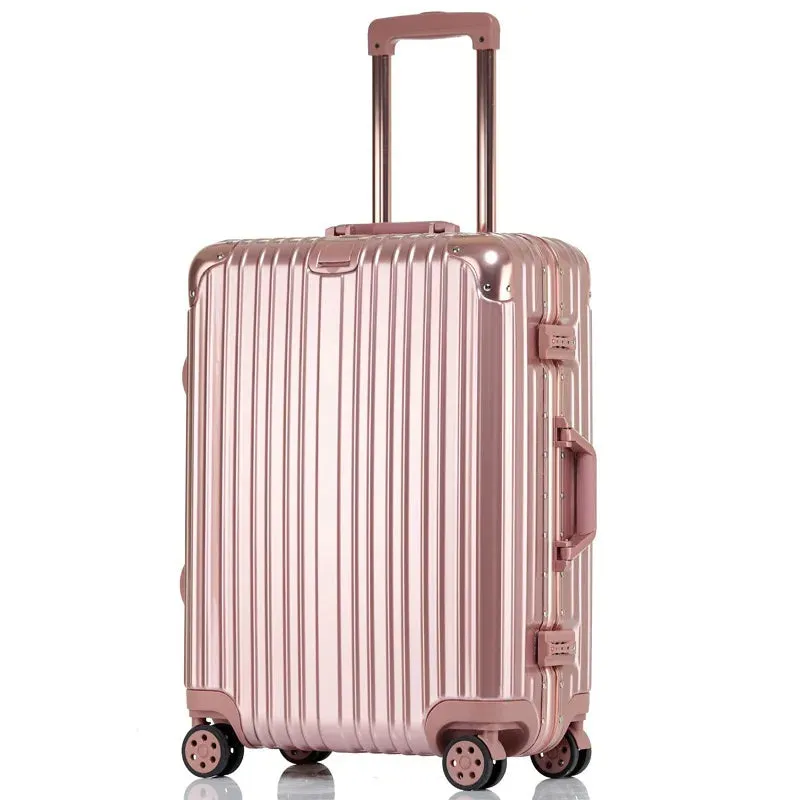 Unisex Spinner Wheel Aluminium Frame Travel Luggage Trolley Suitcase