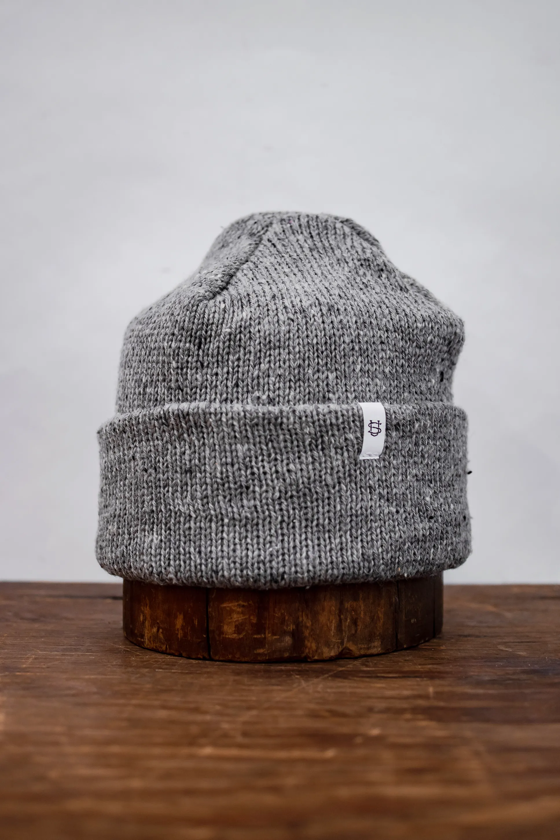 Upstate Stock - Grey Tweed Ragg Wool Beanie: One Size