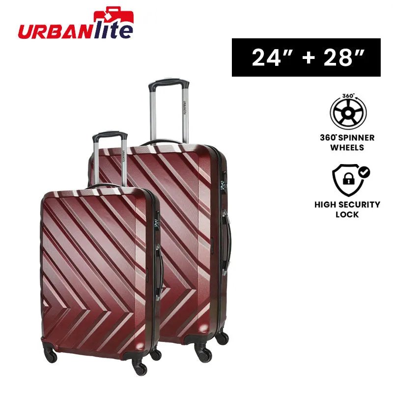 URBANlite Conti 24+28 Bundle | 4-Wheel Spinner | Anti-Scratch | Hard Case Luggage