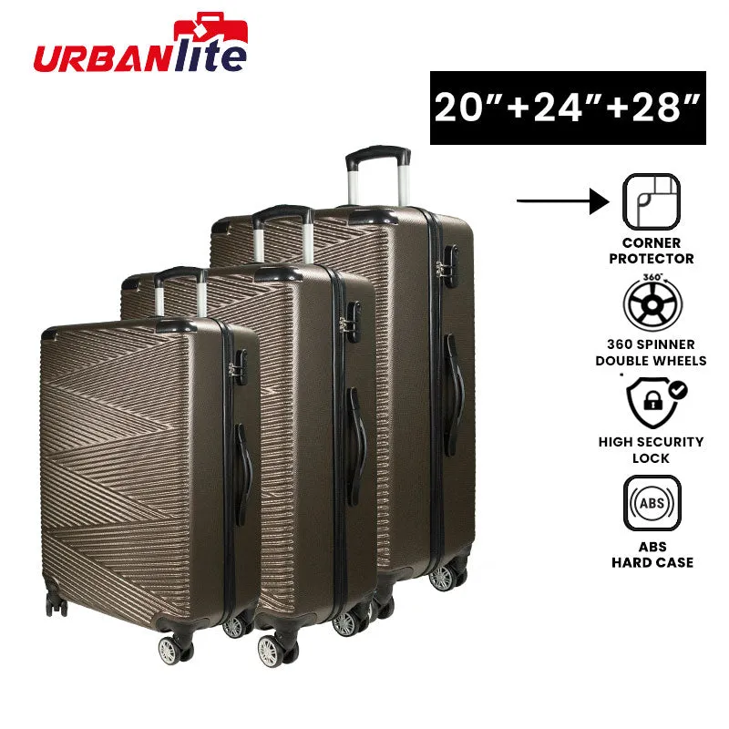 URBANlite Echo 2.0 20+24+28 Bundle | 8-Wheel Spinner | Corner Guard | Hard Case Luggage