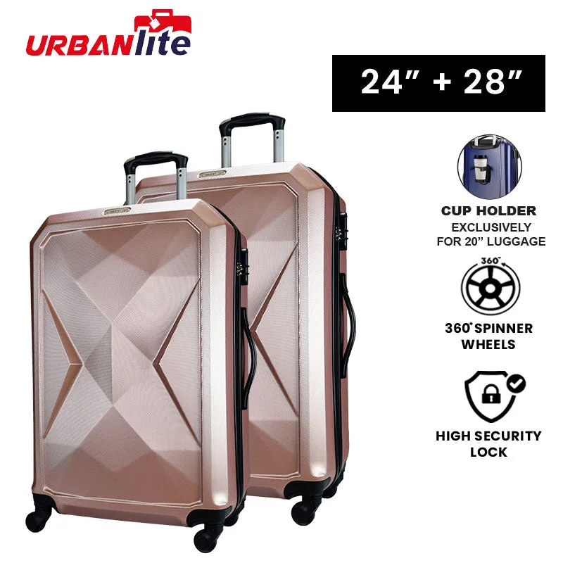 URBANlite Rubik 24+28 Bundle | 4-Wheel Spinner | Hard Case Luggage